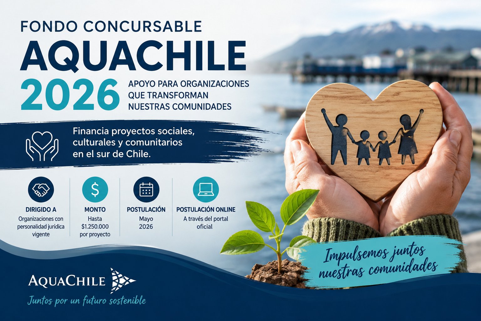 Organizaciones sociales ya pueden postular al Fondo Concursable AquaChile 2026